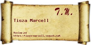 Tisza Marcell névjegykártya